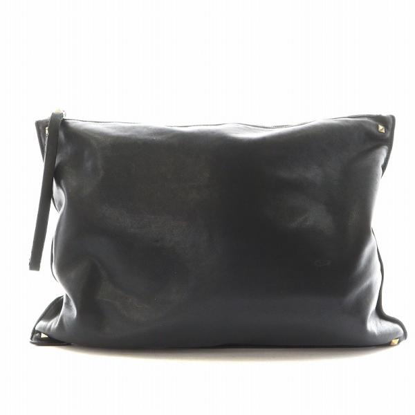 ヴァレンティノガラバーニ ショルダーバッグ 正規美品 ブラック クラッチ レザー ヴァレンティノ ガラヴァーニ ウィメンズ クラッチバッグ・イブニング