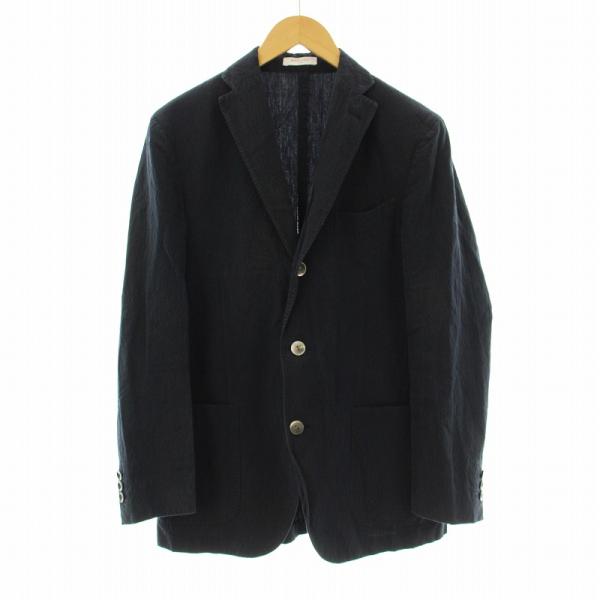 【中古】ボリオリ BOGLIOLI 23 DOVER テーラードジャケット ブレザー 麻 リネン混 46 紺 ネイビー T2902E /KU メンズ ボリオリ BOGLIOLI 23 DOVER テーラードジャケット ブレザー 麻 リネン