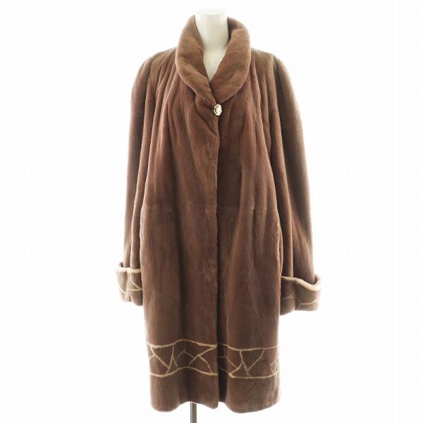 SAGA MINK 銀サガ　フリーサイズ　サガミンク　毛皮　ファーコート　美品 サガミンク SAGA MINK 銀サガ 毛皮コート ファーコート ロング丈