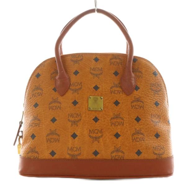 エムシーエム MCM ミニボストンバッグ ハンドバッグ 総柄 レザー