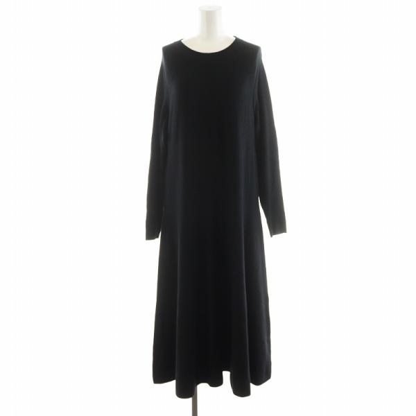 スローブ イエナ SLOBE IENA ニットワンピース ロング丈 長袖 黒