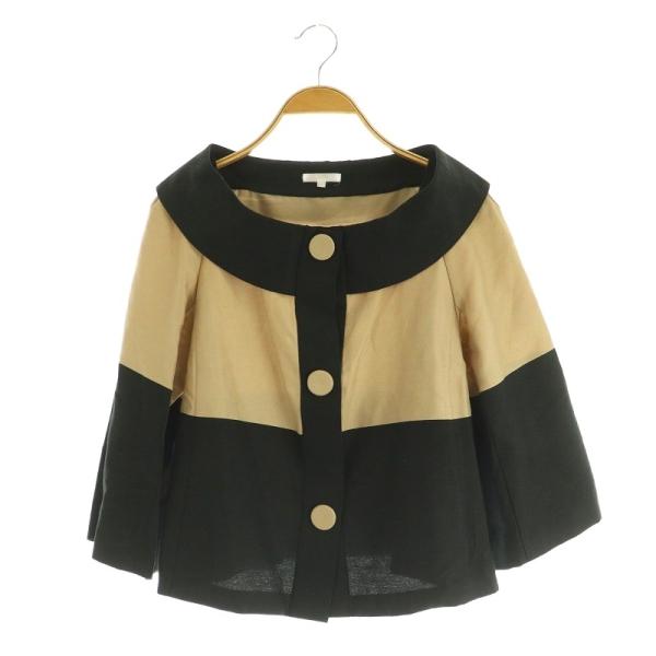 トゥービーシック TO BE CHIC ノーカラージャケット 七分袖