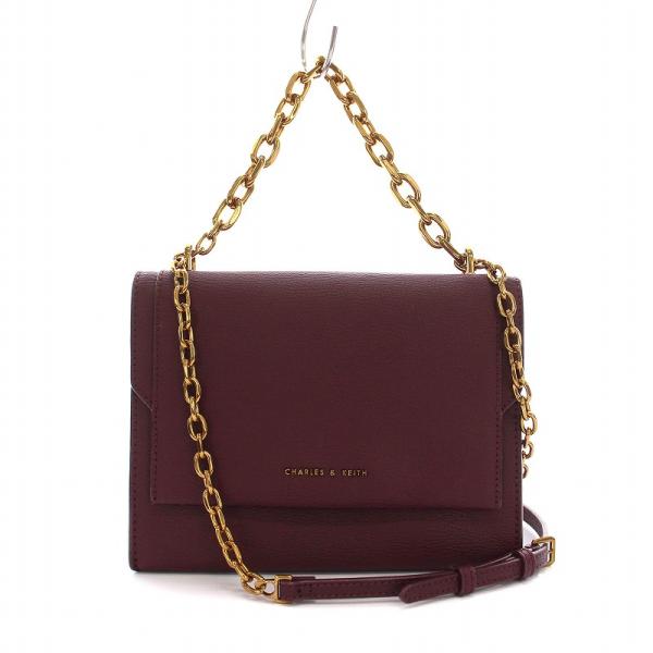 チャールズ&キース CHARLES&KEITH フロントフラップ チェーン