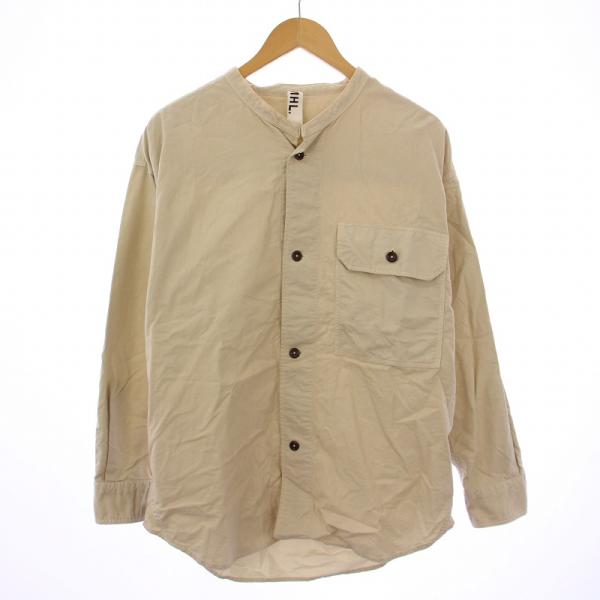 マーガレットハウエル コットンバンドカラーシャツ 長袖 ゆったり 2023aw vectorpremium_081-102507150029