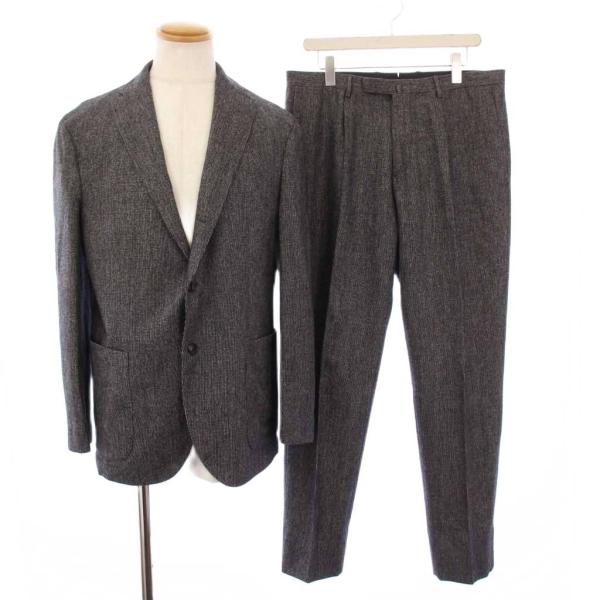 【中古】ボリオリ BOGLIOLI LINEA シングルスーツ テーラードジャケット パンツ スラックス 50 グレー N29U2E ボリオリ BOGLIOLI LINEA シングルスーツ テーラードジャケット パンツ