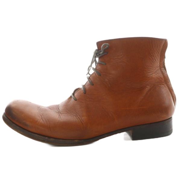 【中古】ノリエイ NORIEI ウォッシャブルバックジップブーツ ショートブーツ レザー 45 茶 ブラウン AW11-12 ノリエイ NORIEI ウォッシャブルバックジップブーツ ショートブーツ