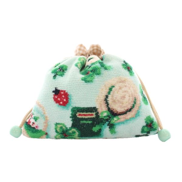 フェイラー FEILER マイフェイバリットグリーン 巾着袋 ポーチ 総柄 緑  