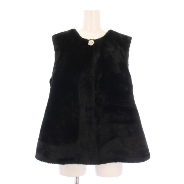 エムズグレイシー フェイクファーベスト 黒 今期もの 38サイズ 新品
