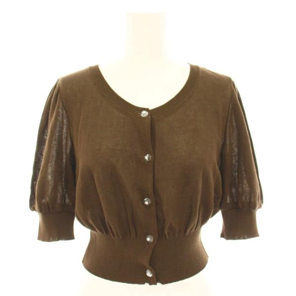 エムズグレイシー M'S GRACY カーディガン クルーネック 半袖 ショート