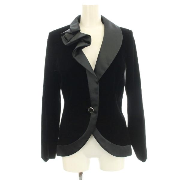 ハナエモリ HANAE MORI ベロア テーラードジャケット 25-41680-28