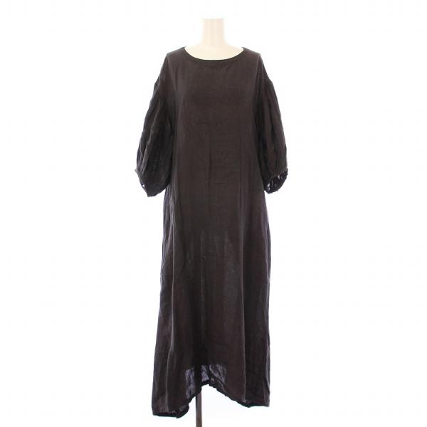 新品】IKKUNA fly front dress プルオーバーワンピース サテン