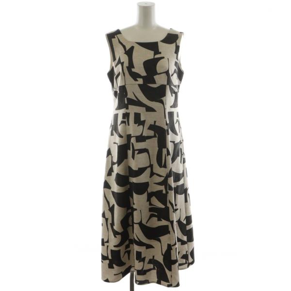 最終お値下げANAYIアナイ今季ノースリーブひざ丈ワンピース36サイズ ANAYI（アナイ） ノースリーブワンピース 38 ブラック系その他