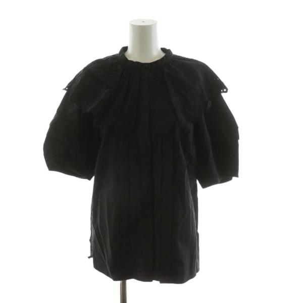 カデュネ CADUNE シャツ ブラウス 半袖 38 ブラック 71214950 /NQ