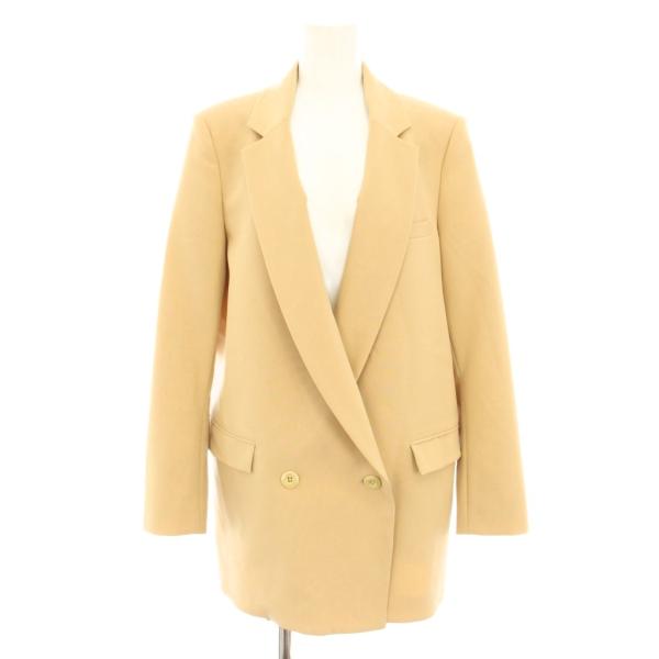 【中古】フミエタナカ FUMIE TANAKA テーラードジャケット ダブル 2 ベージュ F215-09 /YT レディース フミエタナカ FUMIE TANAKA テーラードジャケット ダブル 2 ベージュ