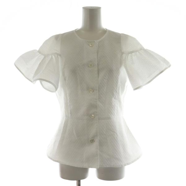 アミカ AMICA COUTURE FLEAR SLEEVES TOP シャツ ブラウス 半袖 花柄 F  