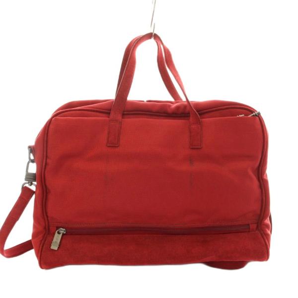 TUMI（トゥミ） ショルダーバッグ ハンドバッグ ナイロン スエード 赤