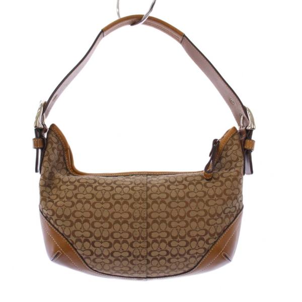 【中古】コーチ COACH ミニシグネチャー ハンドバッグ ブラウン 6351 /KH レディース COACH（コーチ） ミニシグネチャー ハンドバッグ ブラウン 6351 /KH