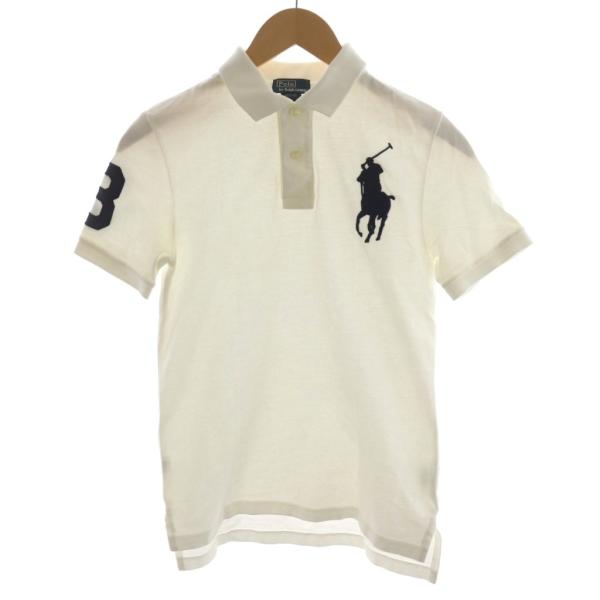 ポロ バイ ラルフローレン Polo by Ralph Lauren ビッグポニー ポロシャツ 半袖 ロゴ 刺繍 M 10〜12 白 ホワイト /AN42 キッズ【ブランド】ポロ バイ ラルフローレン Polo by Ralph Laure...