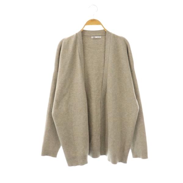 ZARA（ザラ） カーディガン ニット L モカ /ES メンズ : ブランド古着