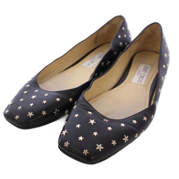 ジミーチュウ JIMMY CHOO スタースタッズフラットシューズ パンプス