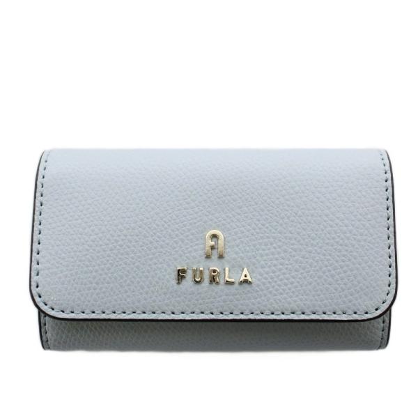 FURLA（フルラ） 未使用品 キーケース 三つ折り 4連 水色 ライトブルー