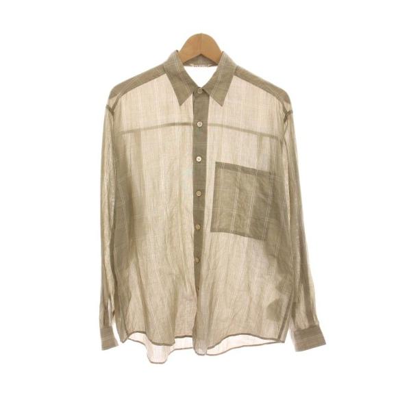 オーラリー AURALEE 19SS SUPER LIGHT CHECK BIG SHIRTS チェック