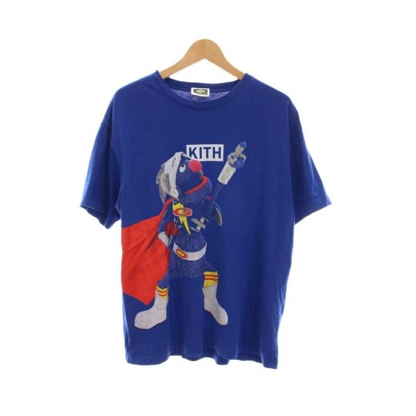 【中古】キスニューヨークシティ KITH セサミストリート Super Grover Tee Tシャツ カットソー プリント 半袖 M 青 キスニューヨークシティ KITH NYC セサミストリート Sesame Street