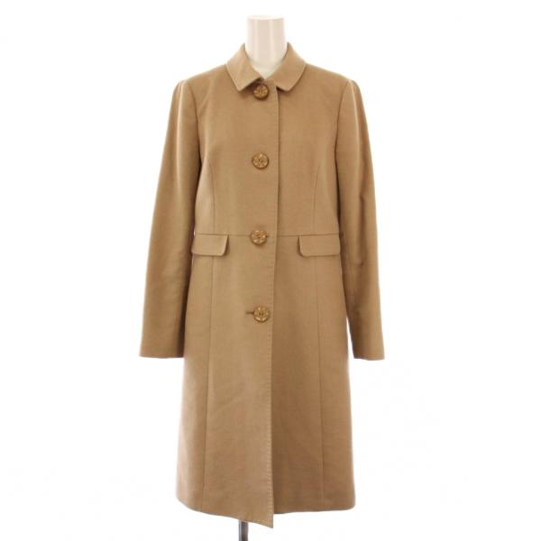 【中古】トッカ TOCCA ステンカラーコート アウター ロング丈 カシミヤ 2 ベージュ /BB レディース トッカ TOCCA ステンカラーコート アウター ロング丈 カシミヤ 2