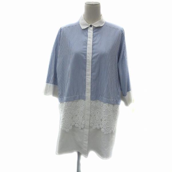 新品☆ZARA ザラ ストライプ柄パフスリーブチュニック ZARA - 新品☆ZARA ザラ ストライプ柄パフスリーブチュニックの通販 by