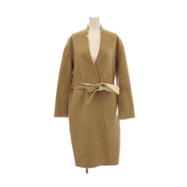 【新品】 ユナイテッドアローズ ノーカラー コート ベルト付き M UNITED ARROWS（ユナイテッドアローズ） ノーカラー コート ウール