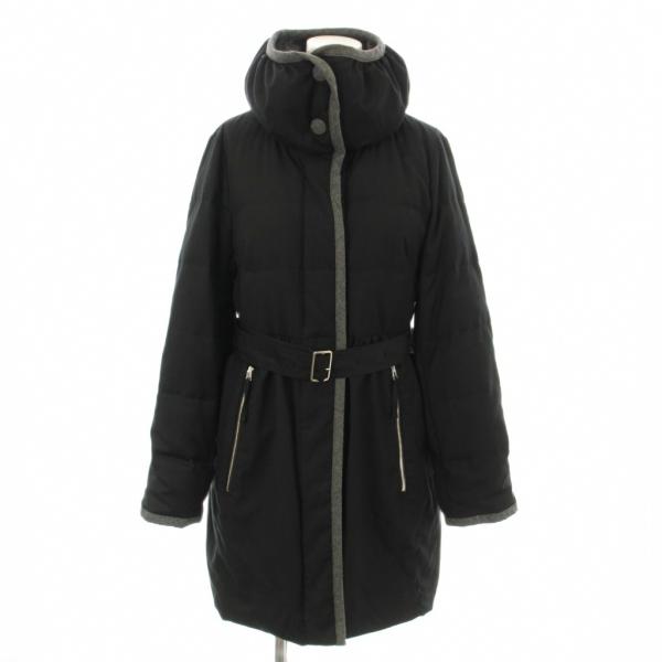 未使用 PLST プラステ classyコラボ ダウンロングコート 黒 0 S プラステ 洗える ダウンコート ショールカラー ビッグカラー ロング