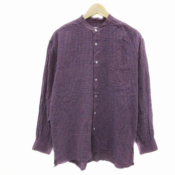 ADAM ET ROPE'（アダムエロペ） カジュアルシャツ 長袖 バンドカラー