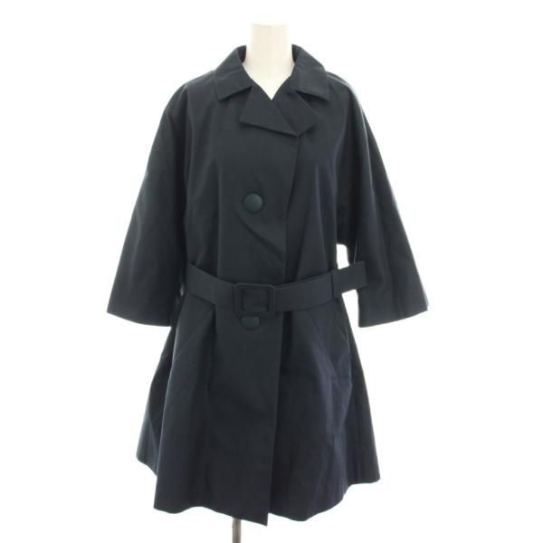 【中古】未使用品 ジェイ&エムデヴィッドソン ベルテッドコート アウター ベルト 8 紺 8130-20107/20108 レディース 未使用品 ジェイ&エムデヴィッドソン J&M Davidson ベルテッドコート