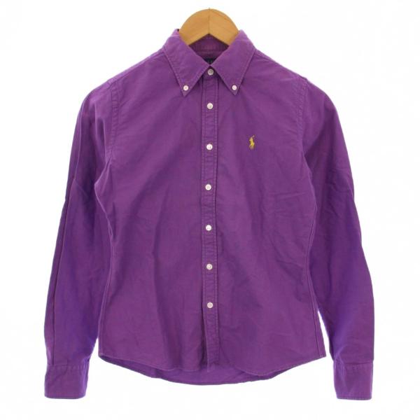 ラルフローレン RALPH LAUREN シャツ 長袖 ボタンダウン 7 紫 /BM キッズ【ブランド】ラルフローレン RALPH LAUREN【表記サイズ】7【実寸サイズ】肩幅：36cm　身幅：42cm　着丈：59.5cm　袖丈：57.5...