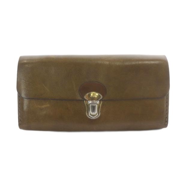 ヘルツ HERZ アコーディオンウォレット 長財布 レザー 茶色 ブラウン