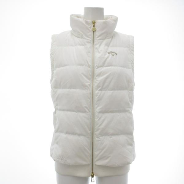 キャロウェイ CALLAWAY ダウンベスト ロゴ刺繍 ハイネック ファスナー