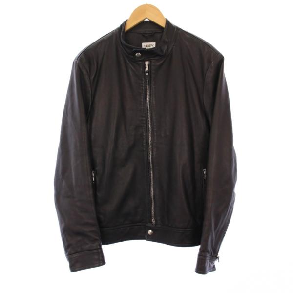 【未使用級】EMMETI エンメティ JURI ライダース ラムスキン 50 エンメティ EMMETI JURI ラムスキン シングルライダースジャケット 革