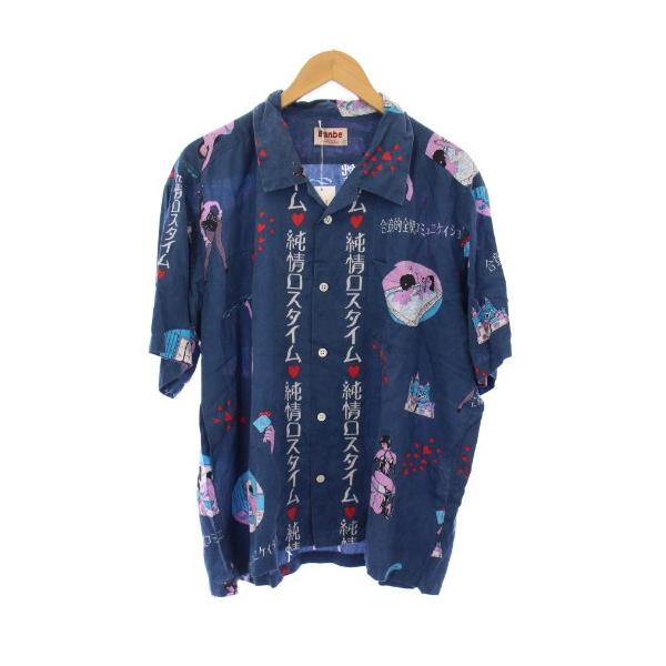 eanbe ハワイアンシャツ　純情ロスタイム 純情ロスタイム L/S SHIRT / NAVY – Eanbe