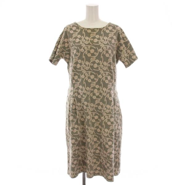 サリースコット Sally Scott ワンピース ひざ丈 総柄 半袖 M