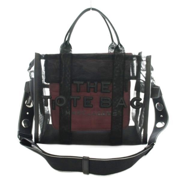 【中古】マークジェイコブス MARC JACOBS THE MESH メッシュ トートバッグ スケルトン 2WAY ショルダーバッグ 黒 マークジェイコブス MARC JACOBS THE MESH メッシュ トートバッグ