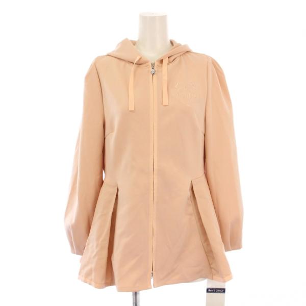 【中古】未使用品 エムズグレイシー 23年製 ダンボール素材パーカー ジャケット アウター ジップアップ ピンク 未使用品 エムズグレイシー M'S GRACY 23年製 ダンボール素材パーカー