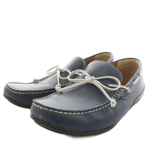REGAL（リーガル） デッキシューズ リボン レザー 26.5cm 紺 ネイビー