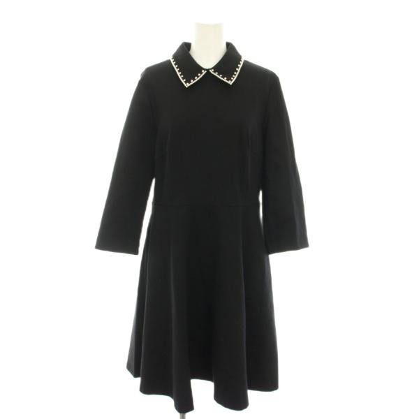 ★新品&激安 ケイトスペードニューヨークパールリボン７部袖黒ワンピースサイズS★ kate spade NEW YORK（ケイト・スペード ニューヨーク） ケイト