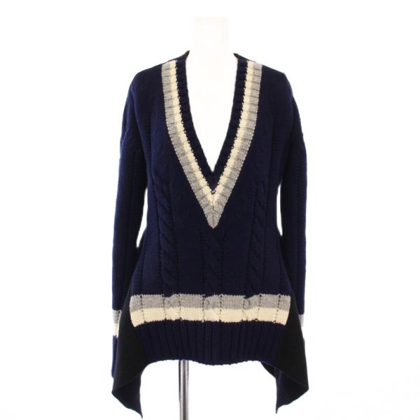 未使用品 サカイ sacai タグ付き 21AW V BACK LS PULLOVER ニット
