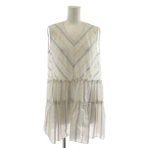 美品●アナイ　シャツ　ANAYI 36 アナイ ANAYI 36号 サテンステッチフリル ブラウス