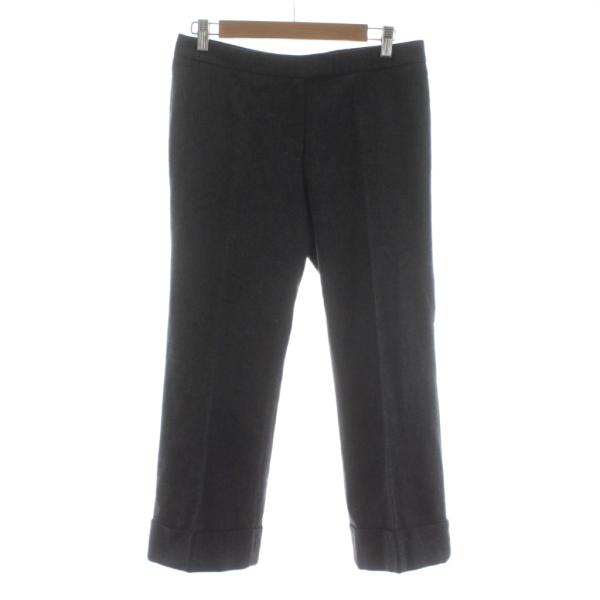 ■新品【インコテックス】極上パンツ 秋冬ウールサージ チャコールグレー42(XS インコテックス INCOTEX HIGH COMFORT パンツ スラックス クロップド