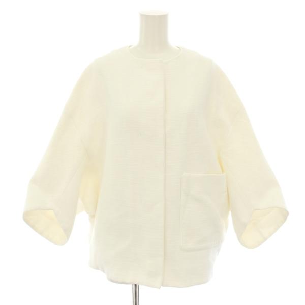 ドゥロワー Drawer ナナコ織りハーフスリーブノーカラージャケット