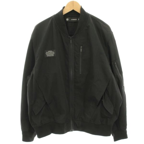 ジーユー GU × UNDERCOVER リブブルゾン ジャケット XL 黒 ブラック