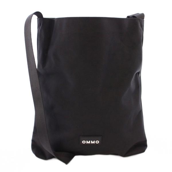 オーエムエムオー OMMO ショルダーバッグ ロゴ ワンポイント 黒