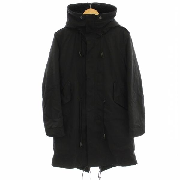 ATTACHMENT アタッチメント モッズコート　ライナー付　ブラック　1 ATTACHMENT（アタッチメント） モッズコート 裏ボアライナー付
